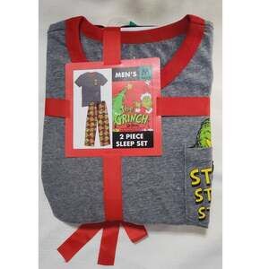 The grinch men medium 2 piece sleep set